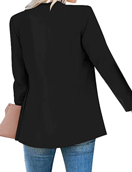 Women's Casual Long Sleeve Lapel Button Slim Work Office Blazer Jacket