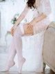 Satin Bow Stockings Women Opaque Thigh High Stockings Over Knee Long Stockings (1 Pairs)