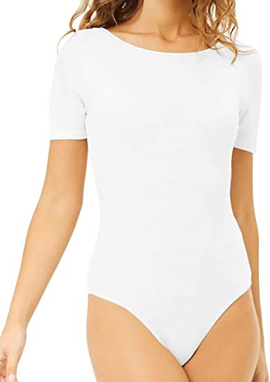 Women's round neck long sleeved short sleeved basic elastic jumpsuit